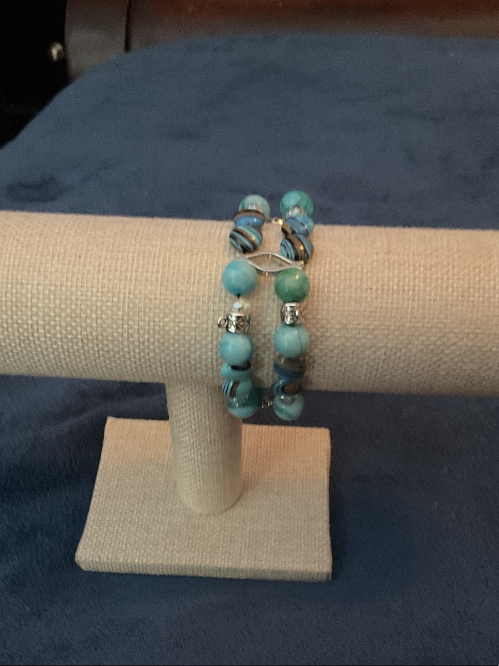 Turquoise Beaded Stretch Bracelet Set - Brand